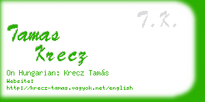 tamas krecz business card
